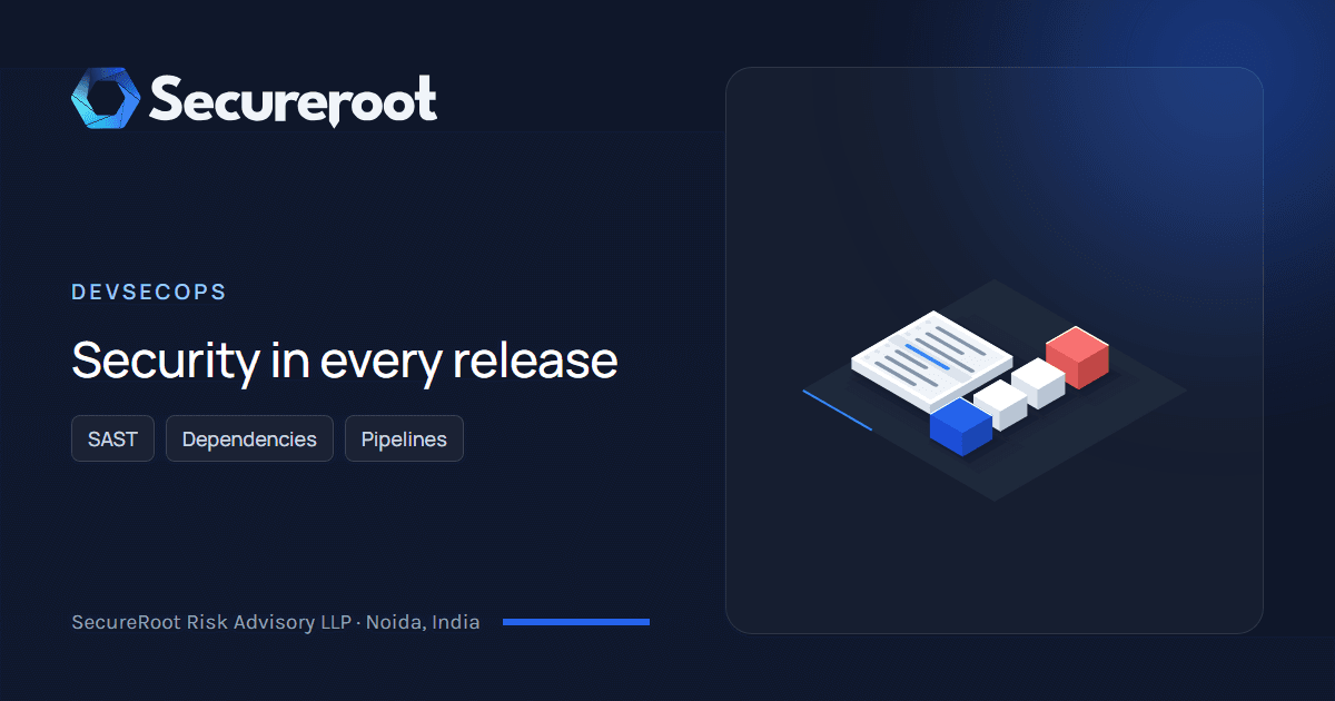 DevSecOps: Security in every release. Illustrated cover by SecureRoot Risk Advisory.