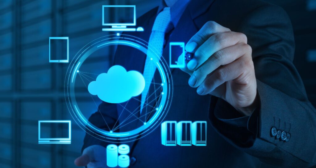 AWS security testing - engineer in server room