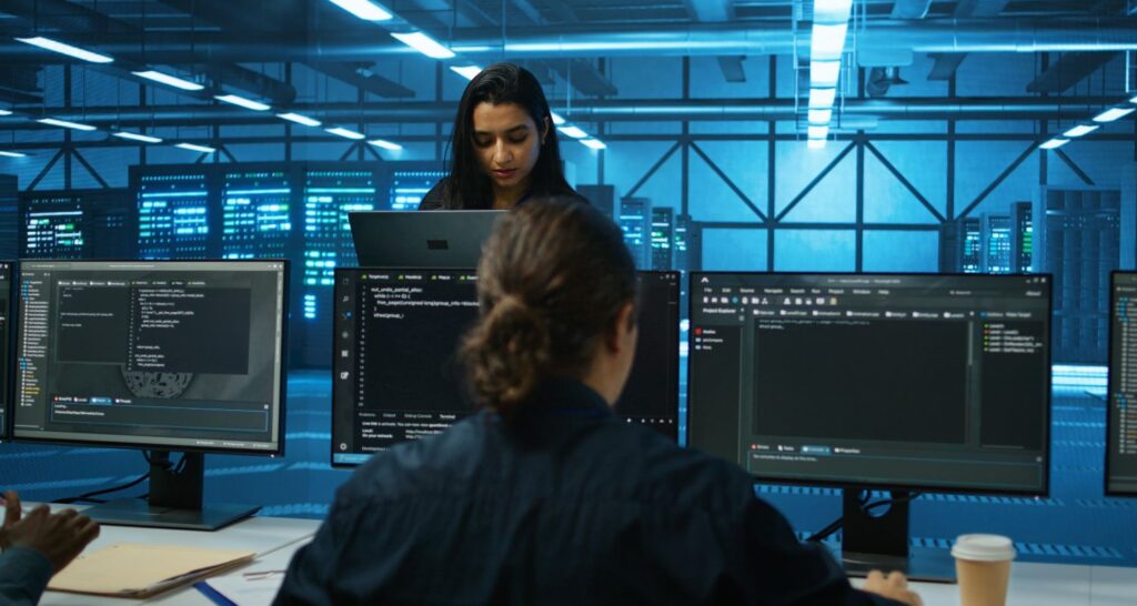 secure code review India - developer multi-monitor audit